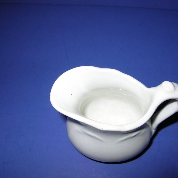 ANTIQUE 1800’s WHITE IRONSTONE PITCHER K.T.&K. Makers MINT!!! OLD!! 4.5"Tall  A - Picture 6 of 7